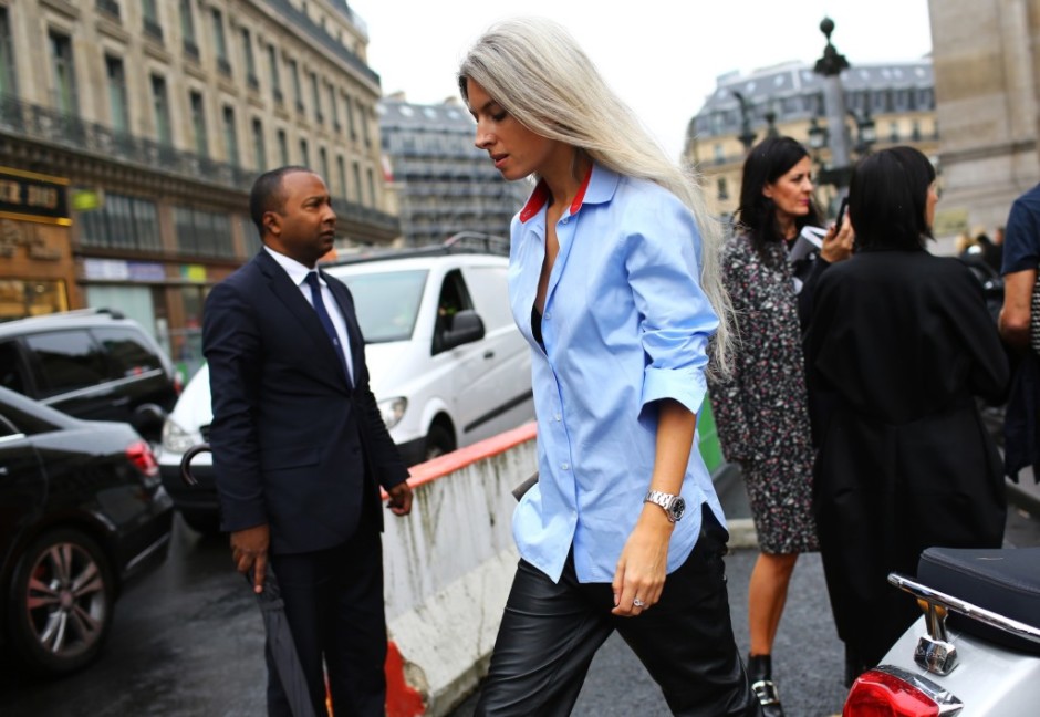 Sarah Harris Paris Fashion Week Spring 2015 Street Style