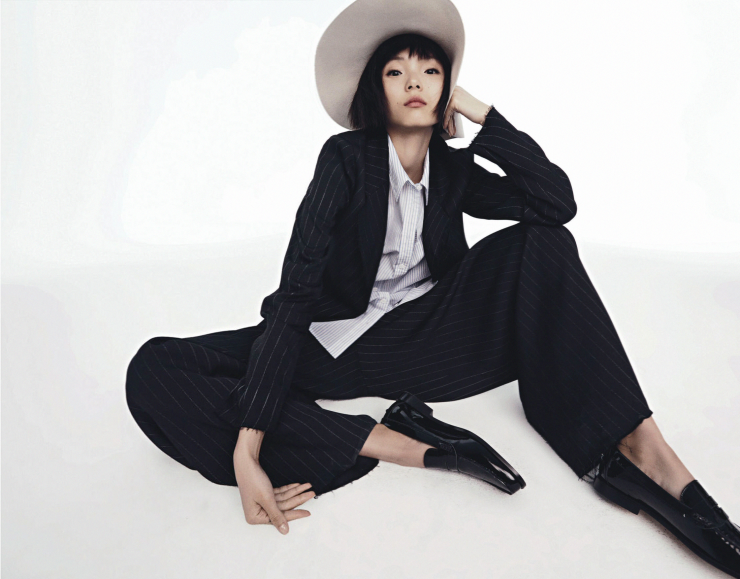 Vogue Australia March 2015. Model: Xiao Wen Ju. Fashion Editor: Morgan Pilcher. Hair Stylist: James Rowe. Makeup Artist: Kaoru Okubo
