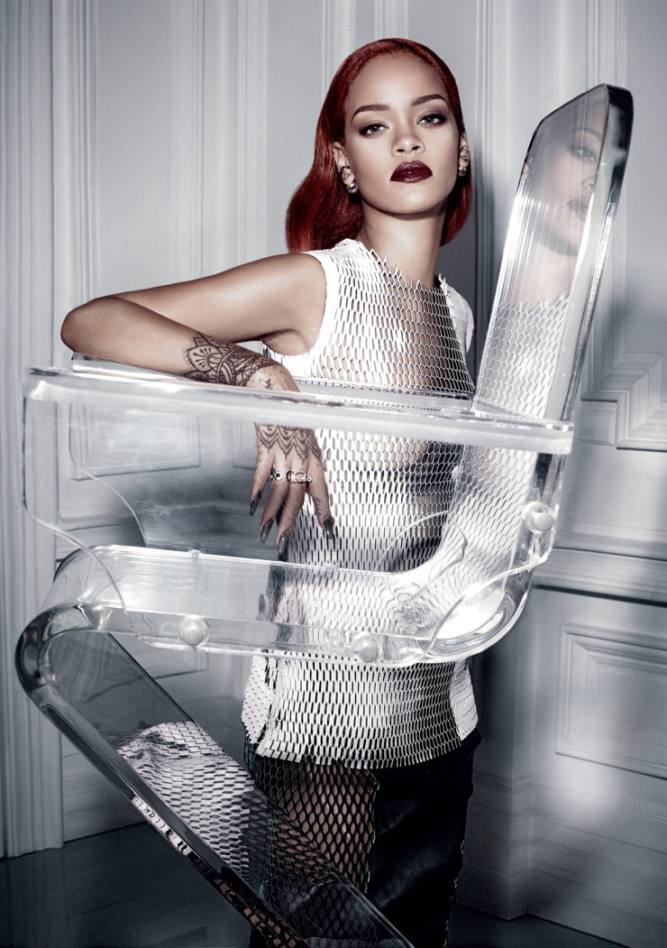Model: Rihanna. Photographer: Craig McDean. Fashion Editor: Mel Ottenberg. Makeup Artist: Peter Philips