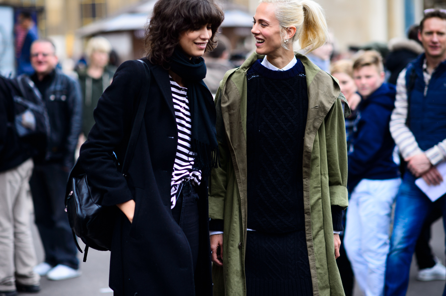 Mica Arganaraz and Aymeline Valade Paris Fashion Week Spring 2016 Street Style 
