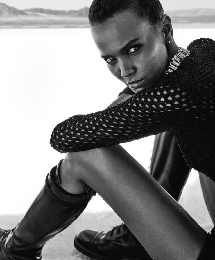 Walk This Way: Liya Kebede by Chris Colls for Porter Magazine Winter Escape 2015