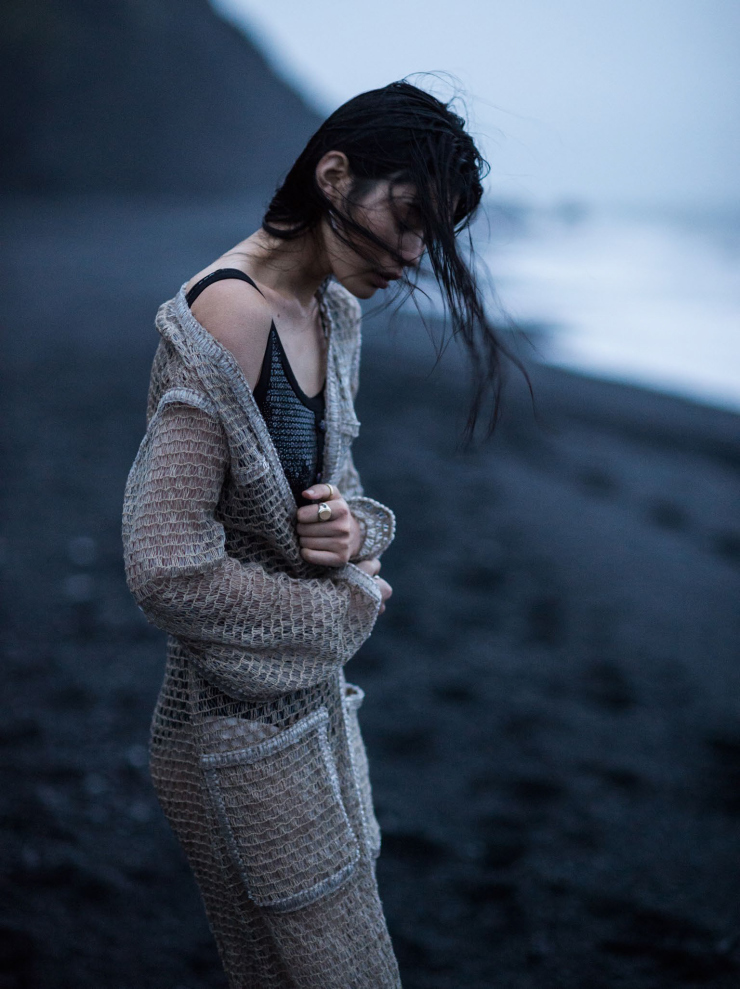 The Silence Of The Sea: Ming Xi by Gilles Bensimon for Vogue China January 2016