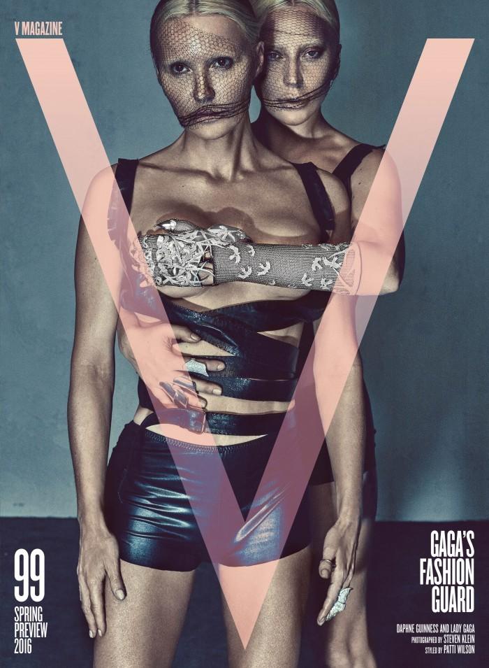 Daphne Guinness & Lady Gaga by Steven Klein for V Magazine Spring 2016 Covers