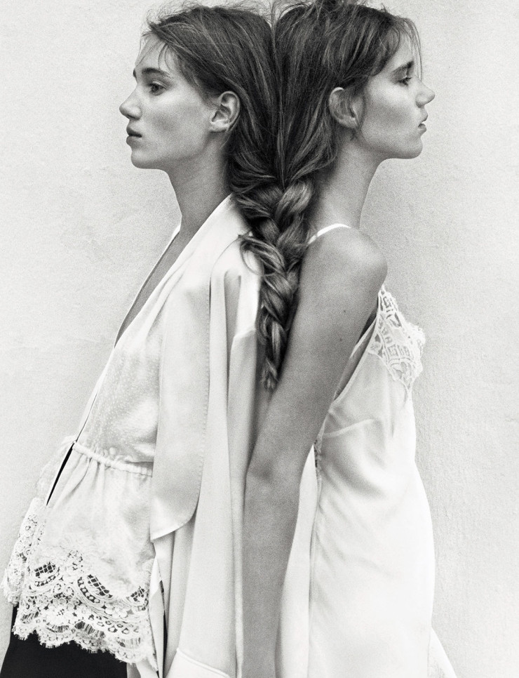 Twin Sisters: Amalie Moosgaard & Cecilie Moosgaard by Koto Bolofo for Numero Magazine February 2016