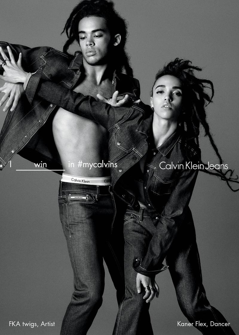 FKA twigs & Kaner Flex by David Sims for Calvin Klein Jeans Spring 2016 Ad Campaign
