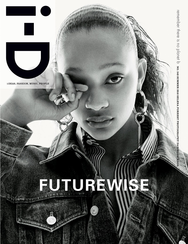 Selena Forrest By Daniel Jackson For i-D Magazine Summer 2016 Cover. Selena wears Balenciaga Fall-Winter 2016.