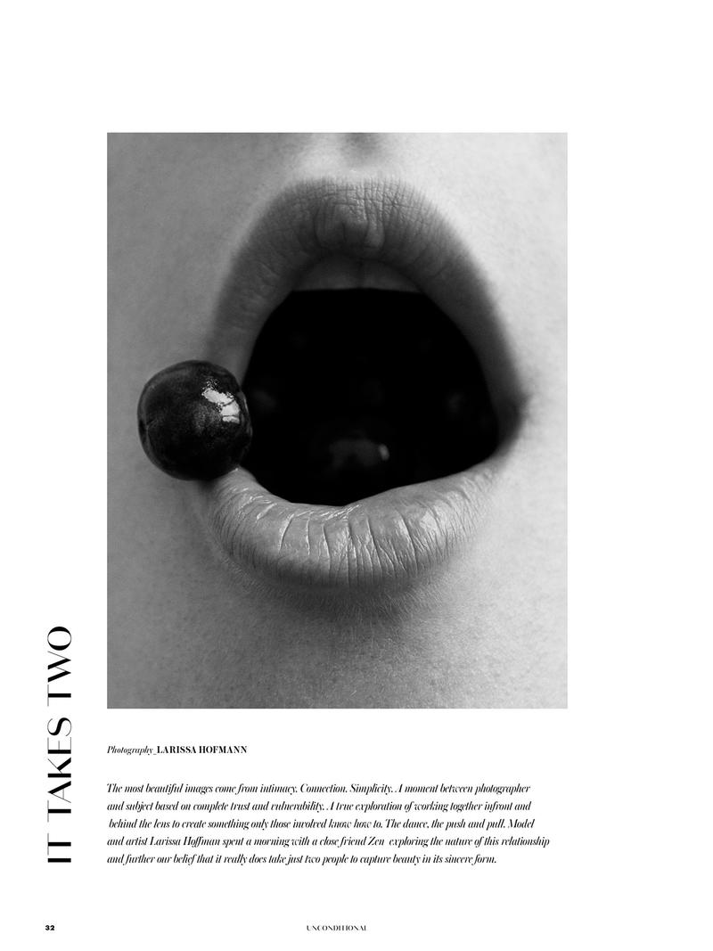 Zen Sevastyanova by Larissa Hofmann for Unconditional Magazine Spring-Summer 2016