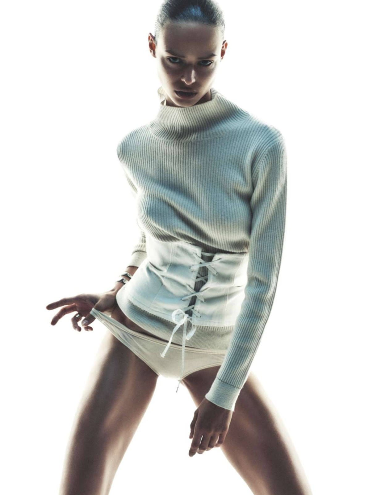 Lace Dance: Birgit Kos by Andreas Sjodin for Elle France October 2016