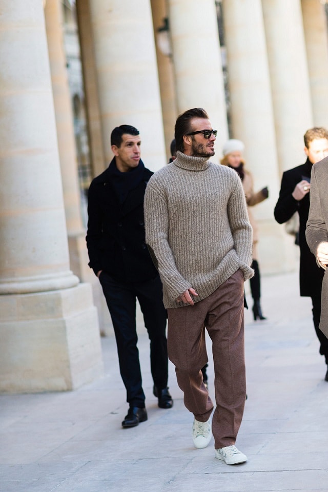 David Beckham Paris Men’s Fashion Week Fall 2017 Street Style