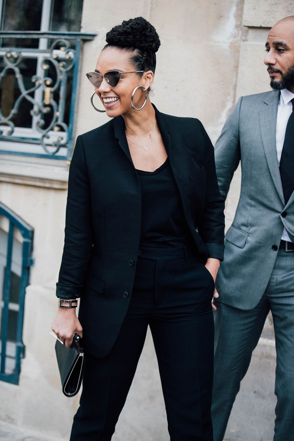 Alicia Keys Paris Fashion Week Fall 2017 Street Style
