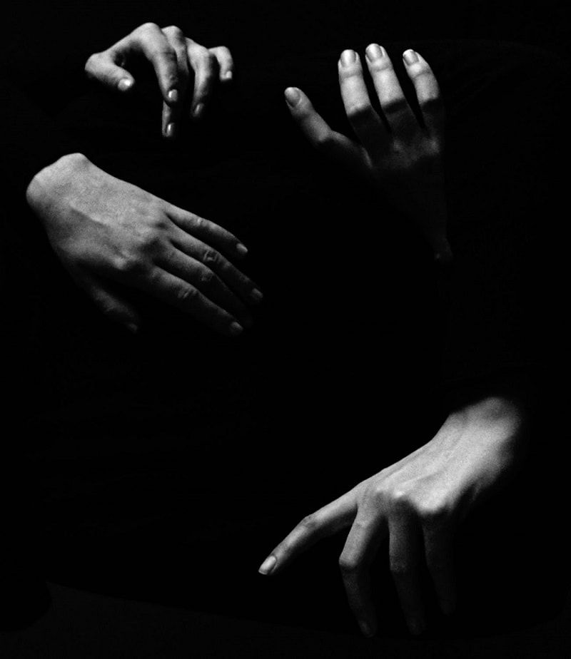 black and white hands photography