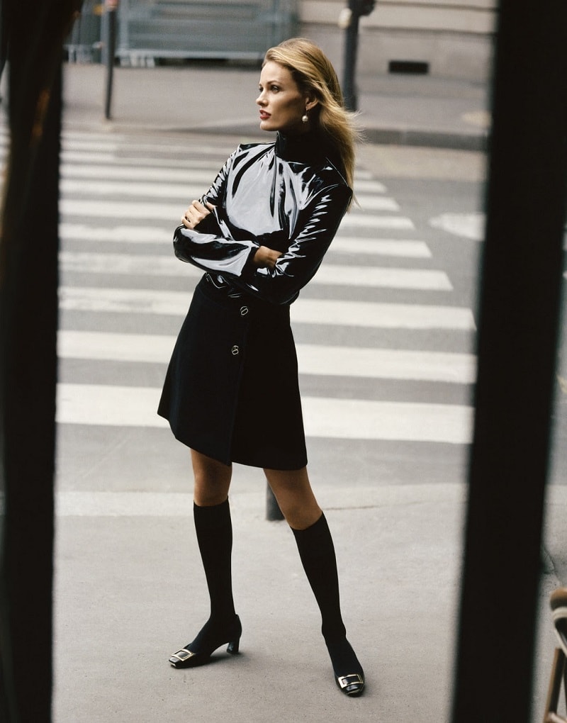 Shop The Noir Edit / Model: Edita Vilkeviciute. Photographer: Quentin De Briey. Fashion Editor: Morgan Pilcher. Hair Stylist: Conrad Dornan. Makeup Artist: Tiina Roivainen