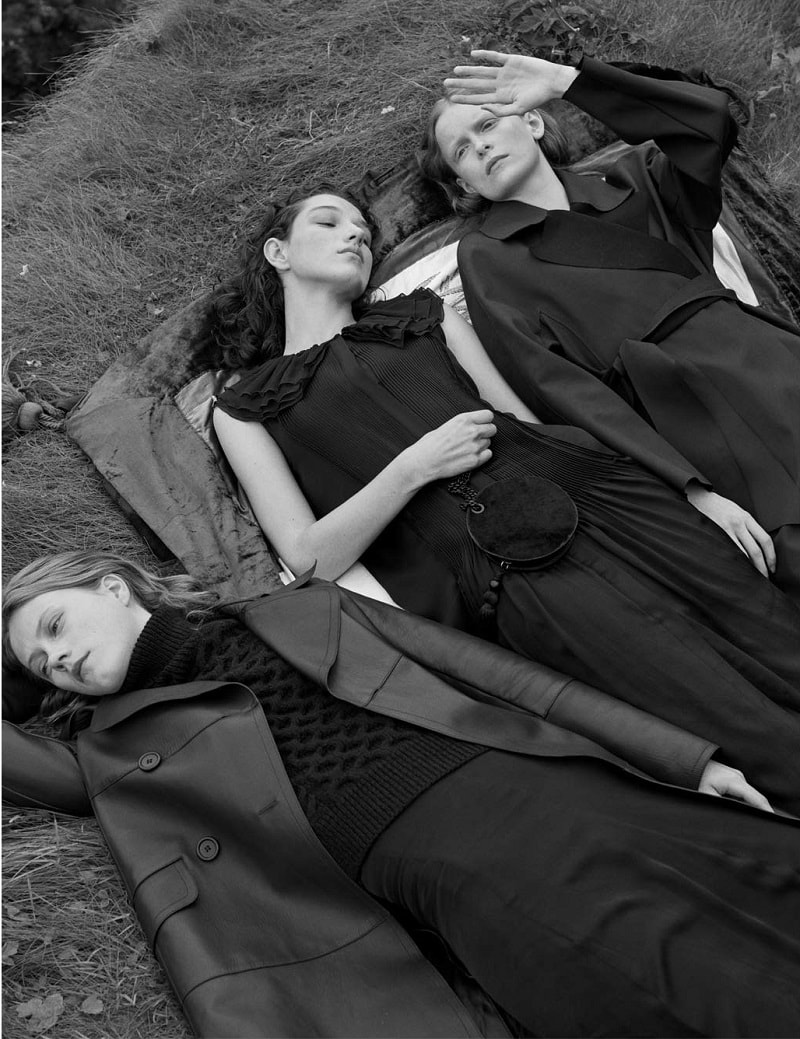 Julie Hoomans, Mckenna Hellam, Victoria Schons by Josh Olins for Massimo Dutti Fall-Winter 2017 Ad Campaign