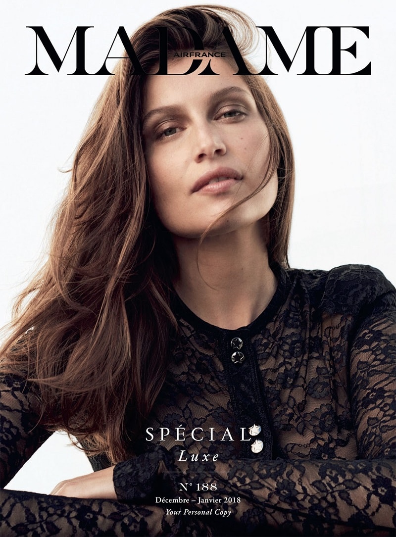 Laetitia Casta Covers Air France Madame December-January 2018 - Special Luxe Issue