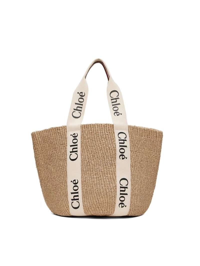 Chloé Beige Mifuko Edition Large Woody Tote  SSENSE