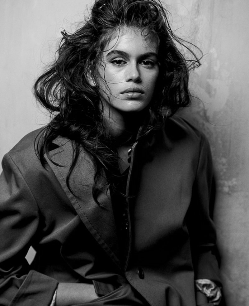 Kaia Gerber in Prada by Peter Lindbergh for Interview Magazine March 2018