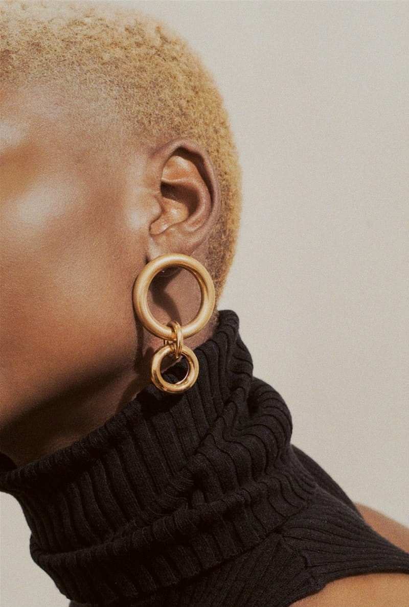 Hollow brass earrings