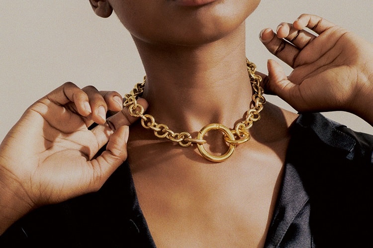 Laura Lombardi Jewelry - Oversized hand assembled brass chain