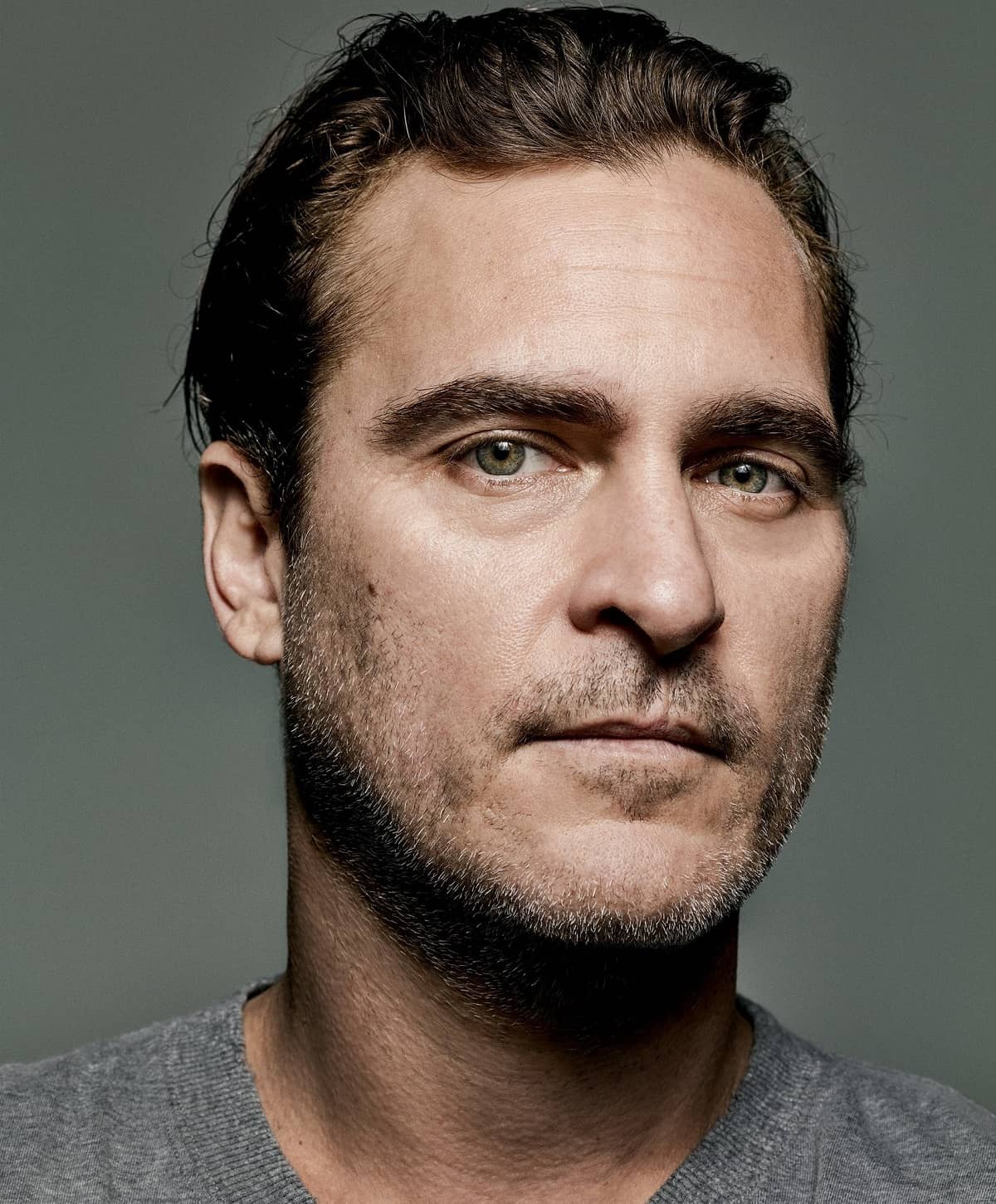 Joaquin Phoenix By Craig McDean For The New York Times Style Magazine September 2017 - Saint Laurent by Anthony Vaccarello T-Shirt