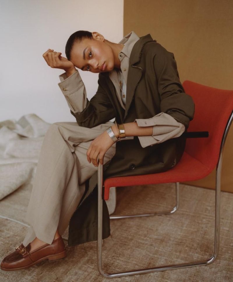 Lameka Fox by Benjamin Vnuk for WSJ Magazine May 2018 - Neutral Pieces for Spring