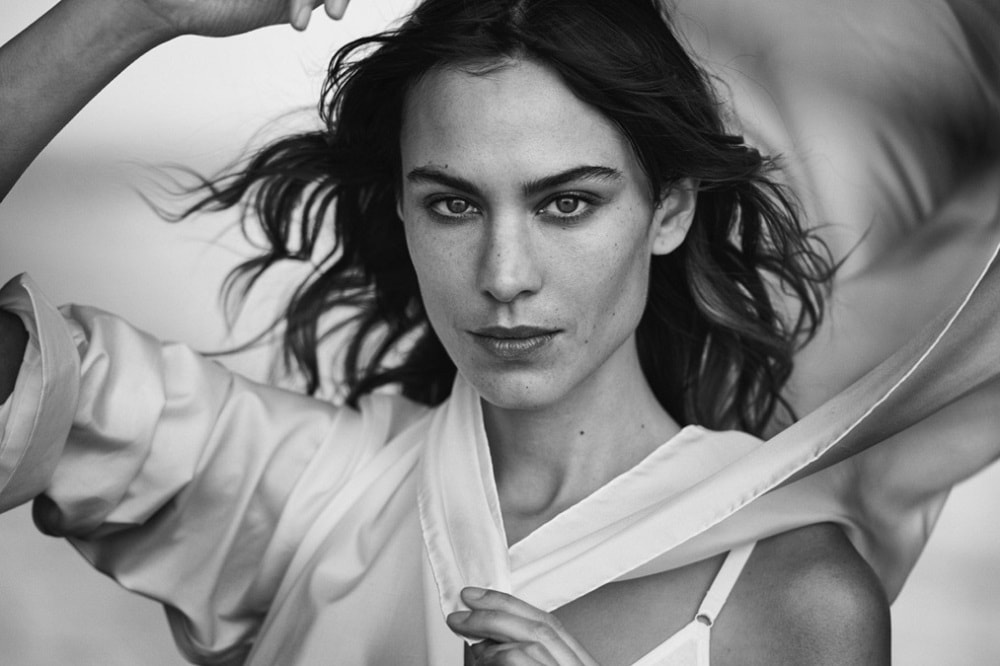 Alexa Chung by Peter Lindbergh for Douglas Cosmetics 2018 Ad Campaign