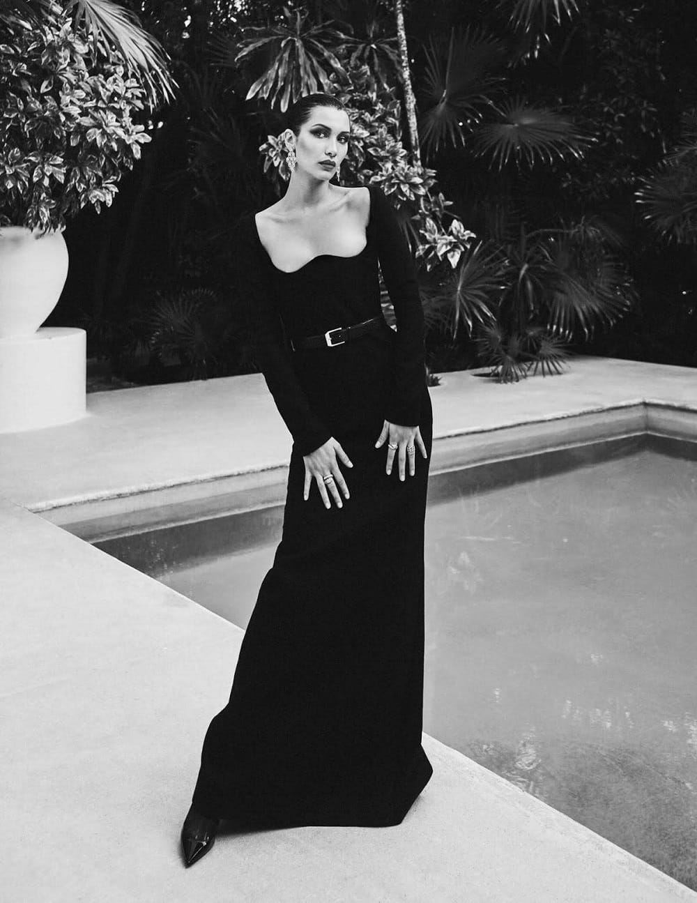 Bella Hadid wears Black Gown 