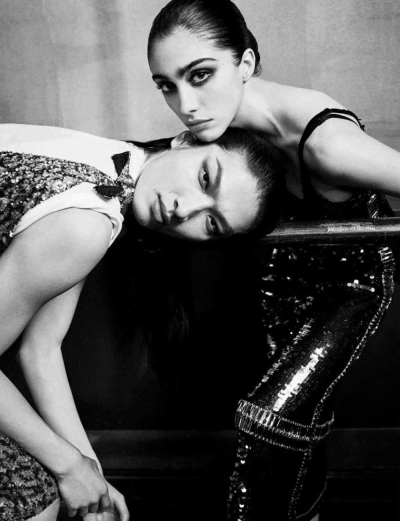 Milla Jovovich & Lourdes Leon by Luigi & Iango for Vogue Deutschland July 2018