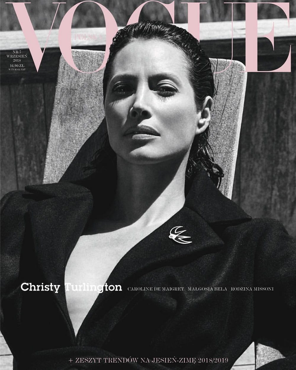 Christy Turlington Covers Vogue Poland September 2018