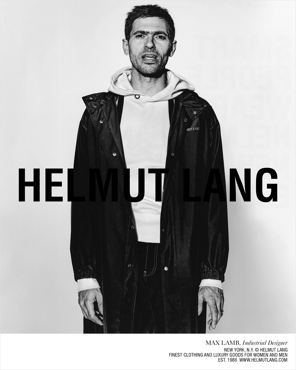 Industrial Designer Max Lamb by Richard Burbridge for Helmut Lang Fall 2018 Ad Campaign