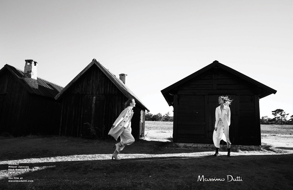Rianne van Rompaey, Bo Fasseur, Johanna Granlund by Mikael Jansson for Massimo Dutti Fall 2018 Ad Campaign