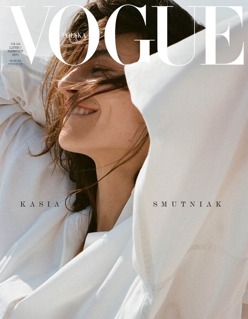 Kasia Smutniak Covers Vogue Poland August 2018