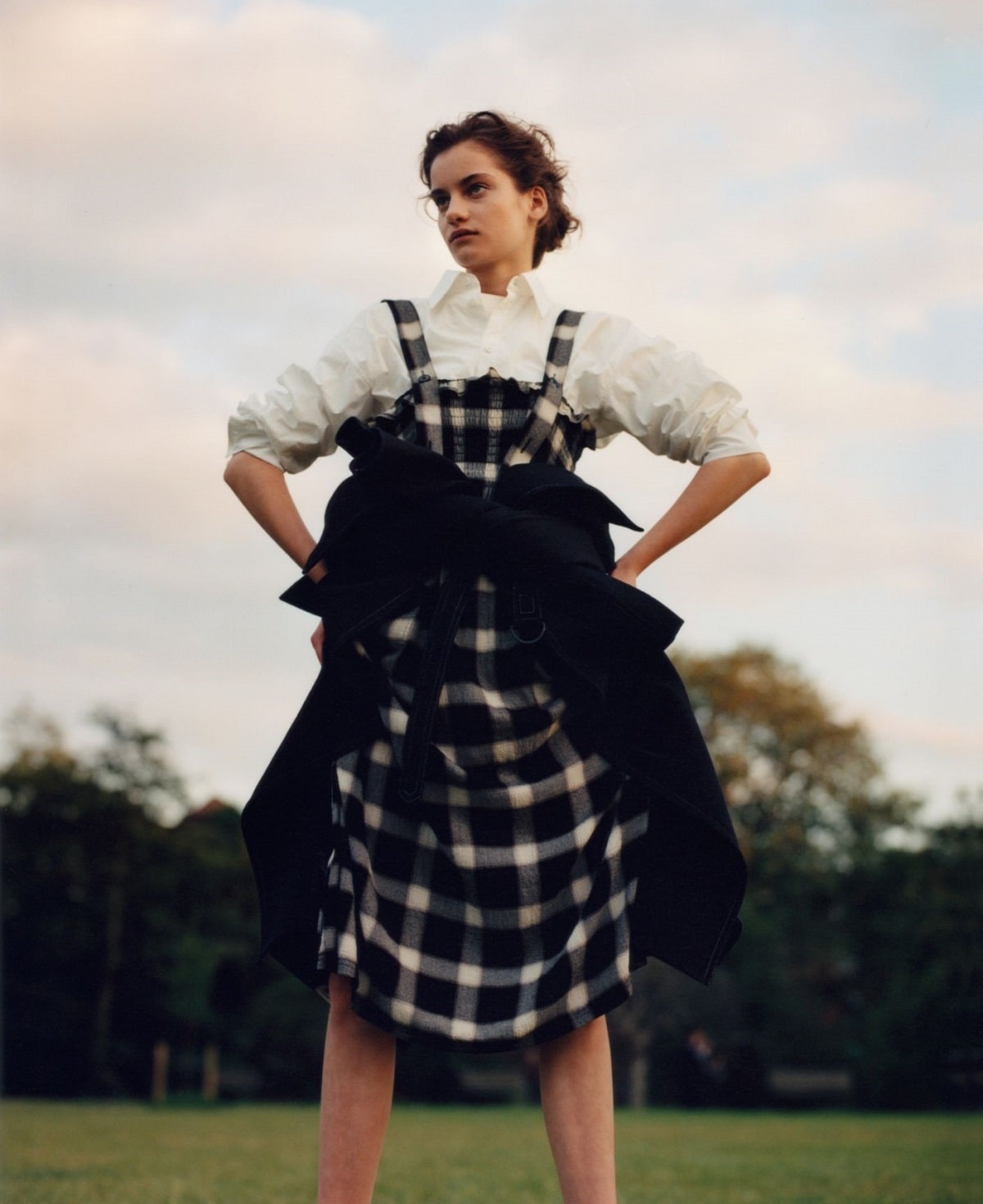 Alina Bolotina by Juliette Cassidy for Vogue Ukraine November 2018. Total look by Prada