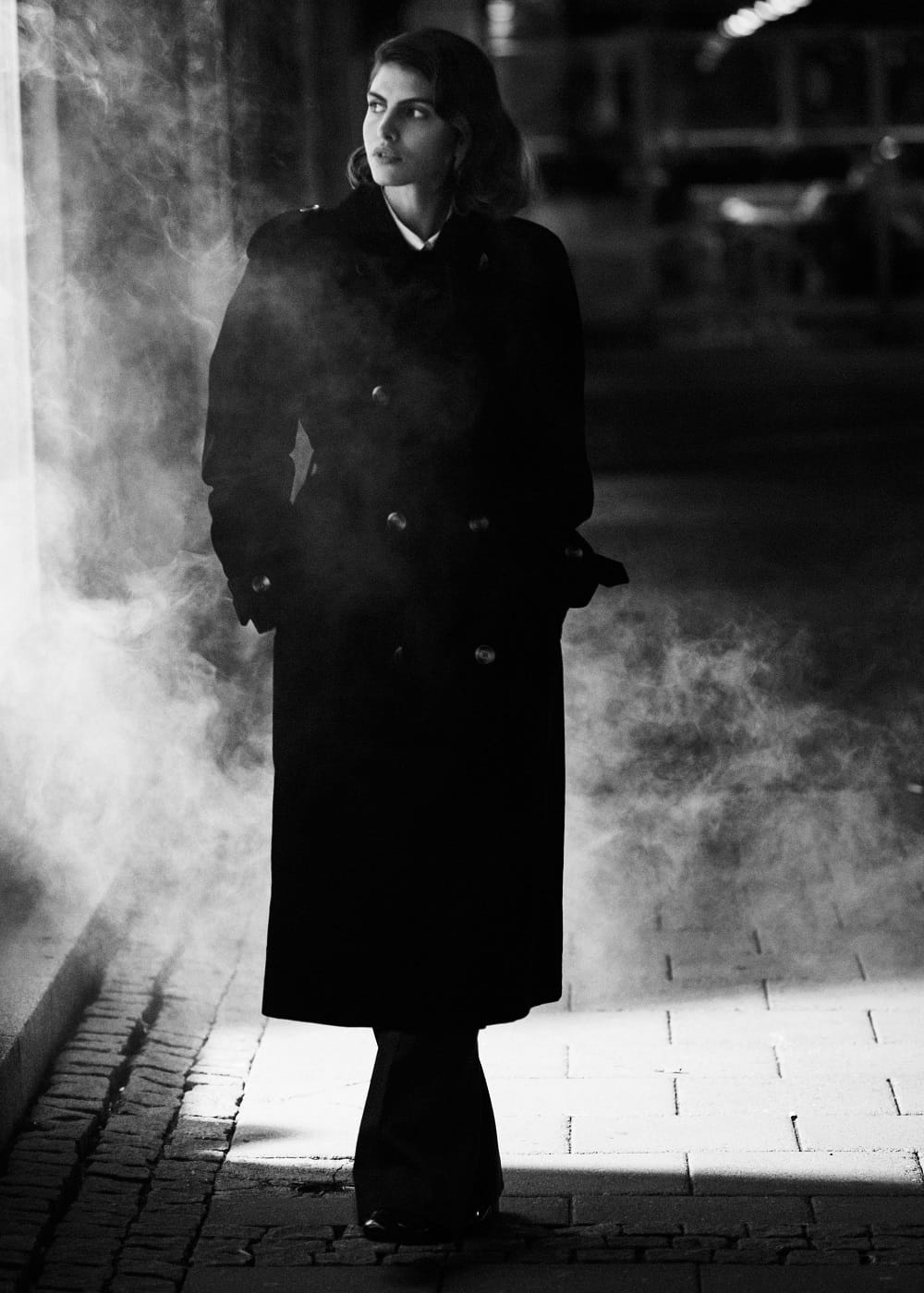 film noir fashion shoot