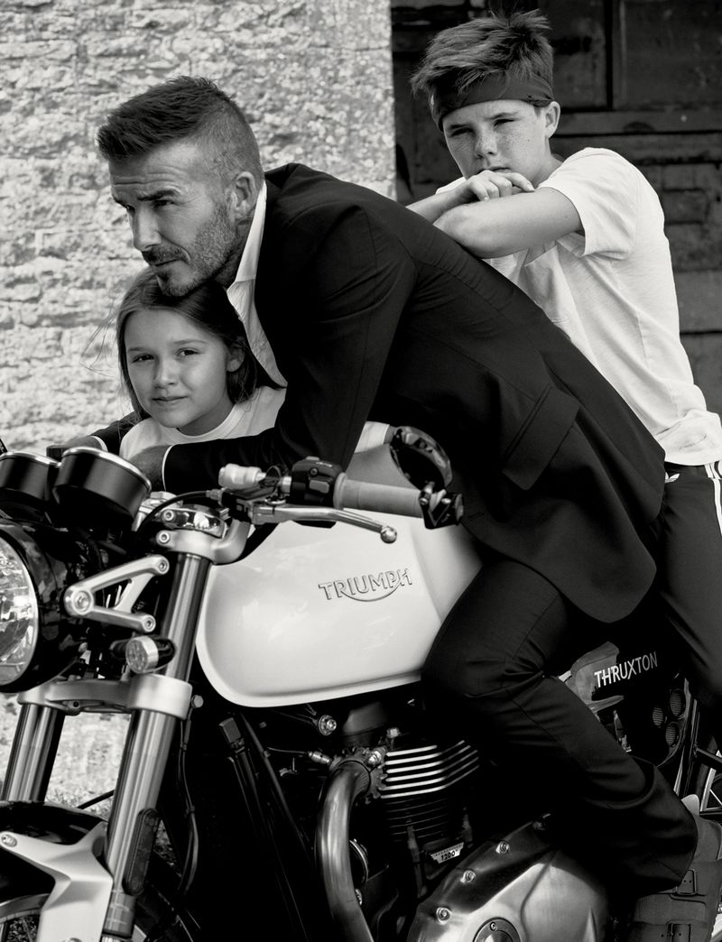 David Beckham, Harper Seven Beckham x Cruz Beckham by Mikael Jansson for British Vogue October 2018