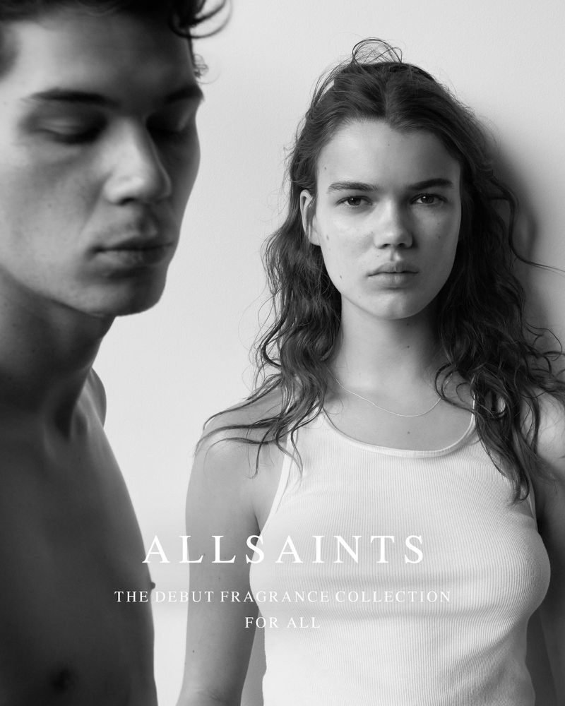 Tyler Blue Golden & Hannah Sprehe by Daniel Jackson for All Saints Fragrance Fall-Winter 2018 Ad Campaign