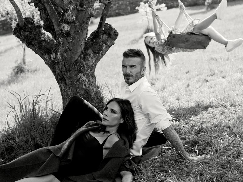 Victoria Beckham x David Beckham by Mikael Jansson for British Vogue October 2018