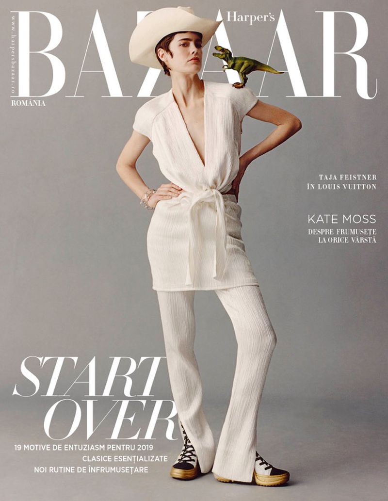 Taja Feistner Covers Harpers Bazaar Romania January 2019