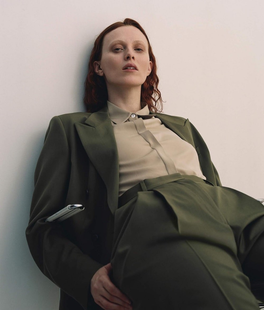Karen Elson by Campbell Addy for WSJ Magazine May 2019 - 14 Modern Looks in Khaki 