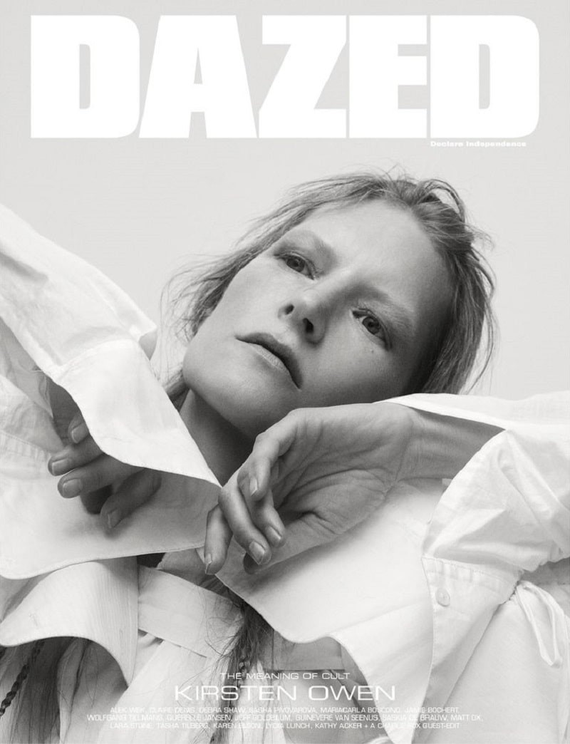 Kirsten Owen by Casper Sejersen for Dazed Magazine Spring-Summer 2019 Cover, styled by Robbie Spencer