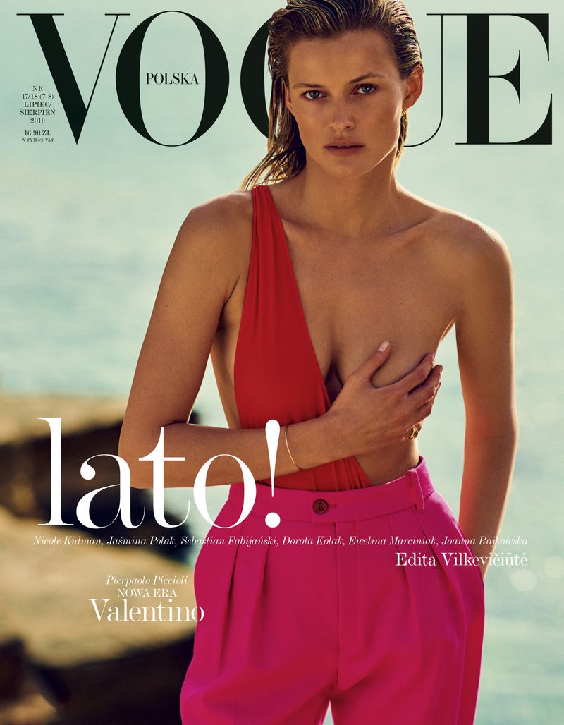 Edita Vilkeviciute Covers Vogue Polska July-August 2019