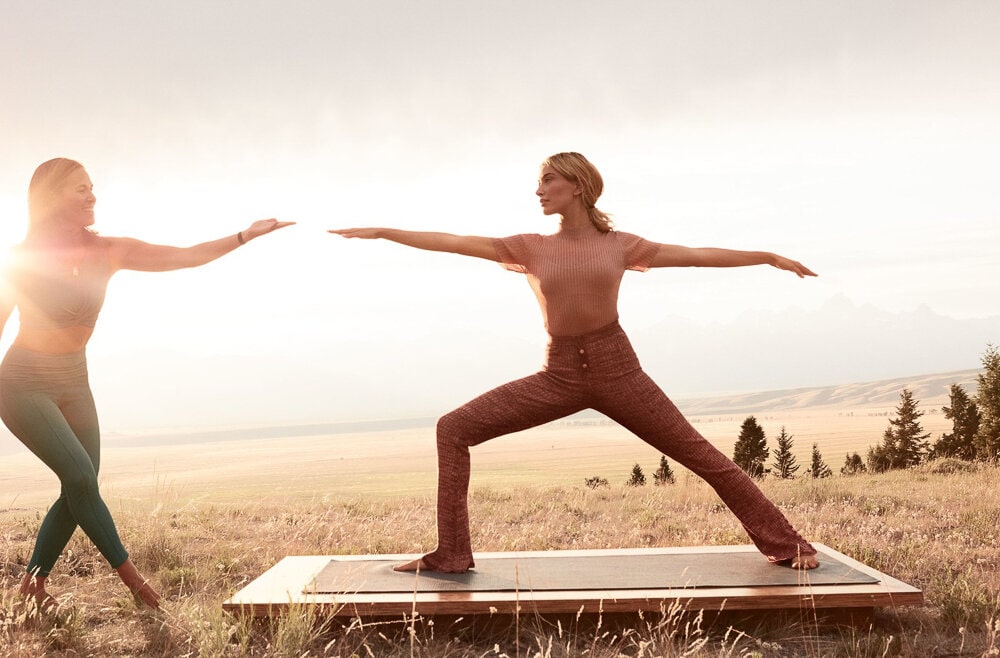 Hailey Bieber Yoga Poses Photoshoot