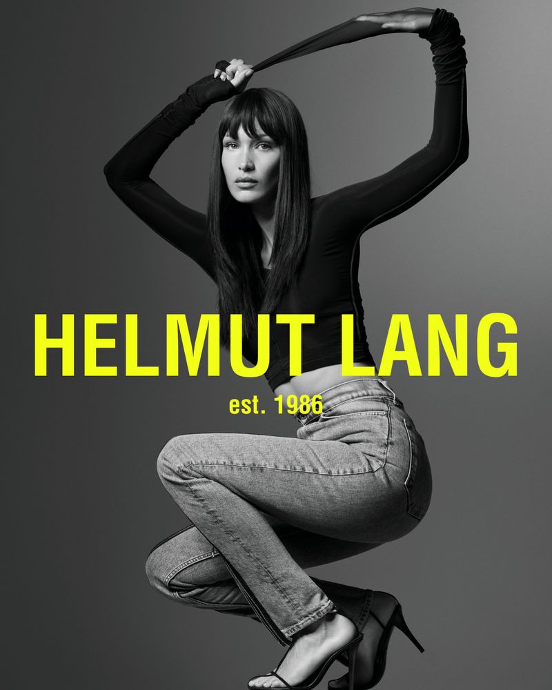 Bella Hadid wears Helmut Lang Jeans