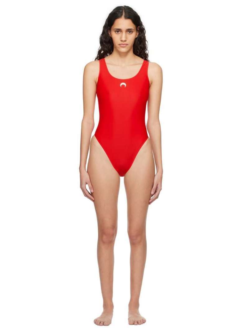 Marine Serre Red Printed Swimsuit  SSENSE