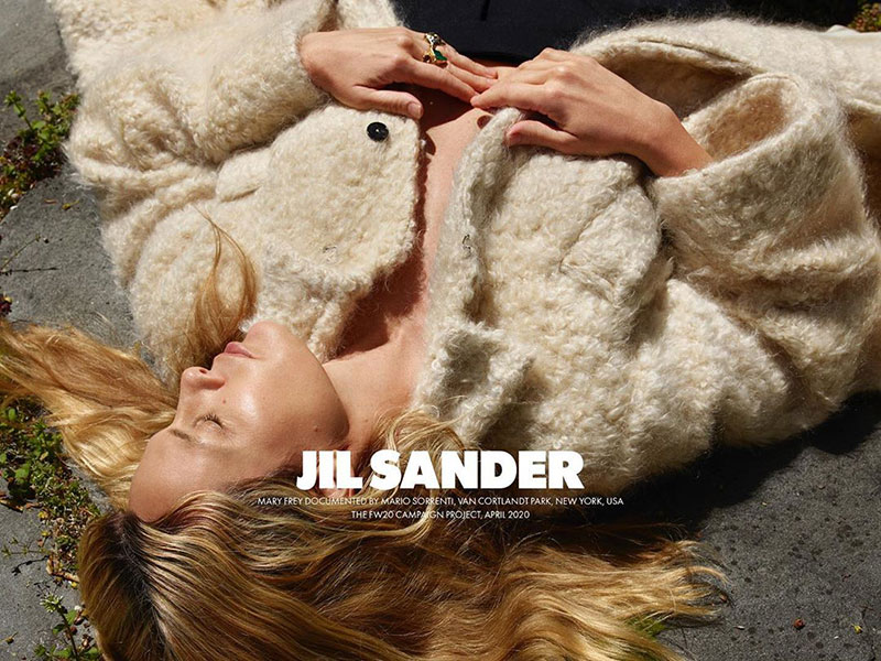 Mary Frey by Mario Sorrenti for Jil Sander Fall-Winter 2020 Ad Campaign - Van Cortlandt Park, Bronx, New York