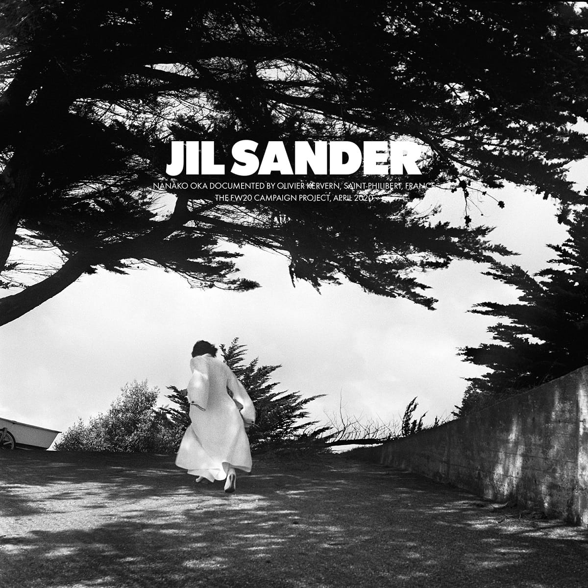 Nanako Oka by Olivier Kervern for Jil Sander Fall-Winter 2020 Ad Campaign - Saint-Philibert, France