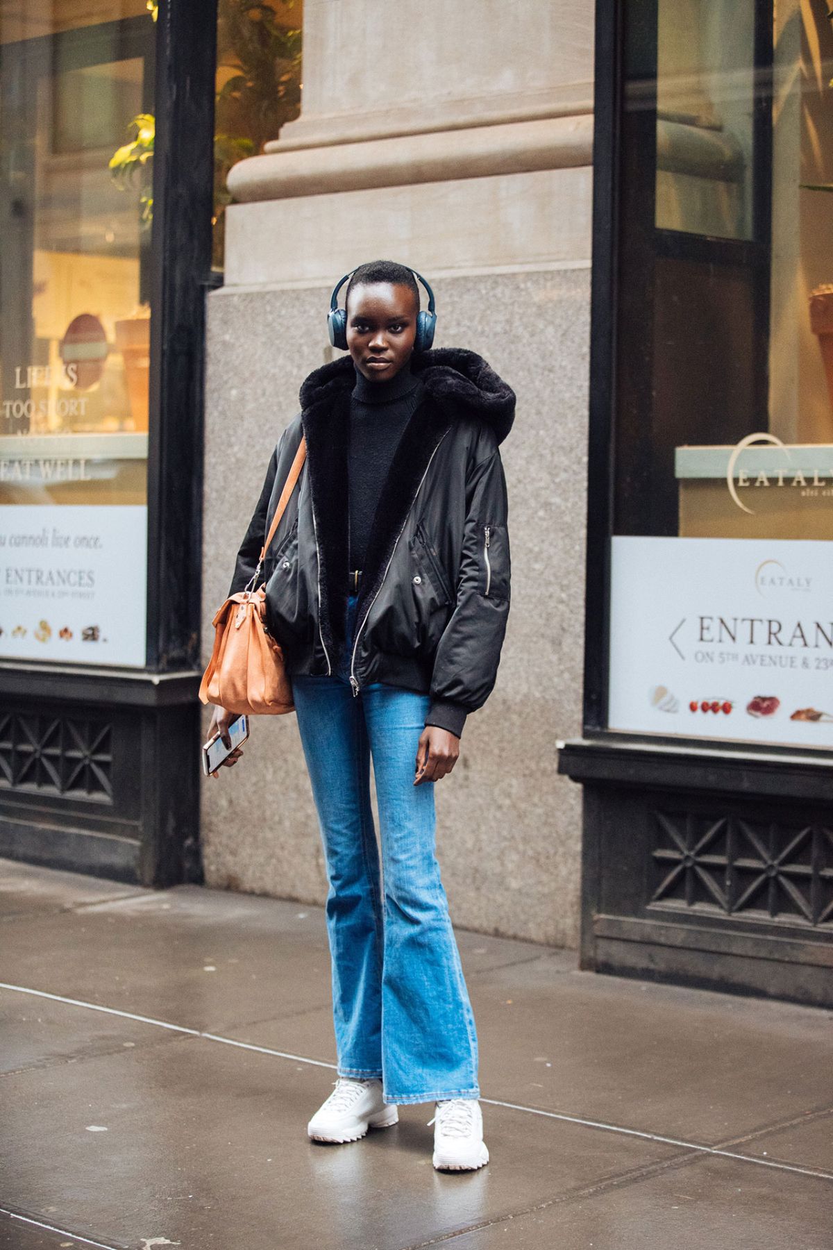 Achenrin Madit Street Style at New York Fashion Week Fall-Winter 2020 by Melodie Jeng