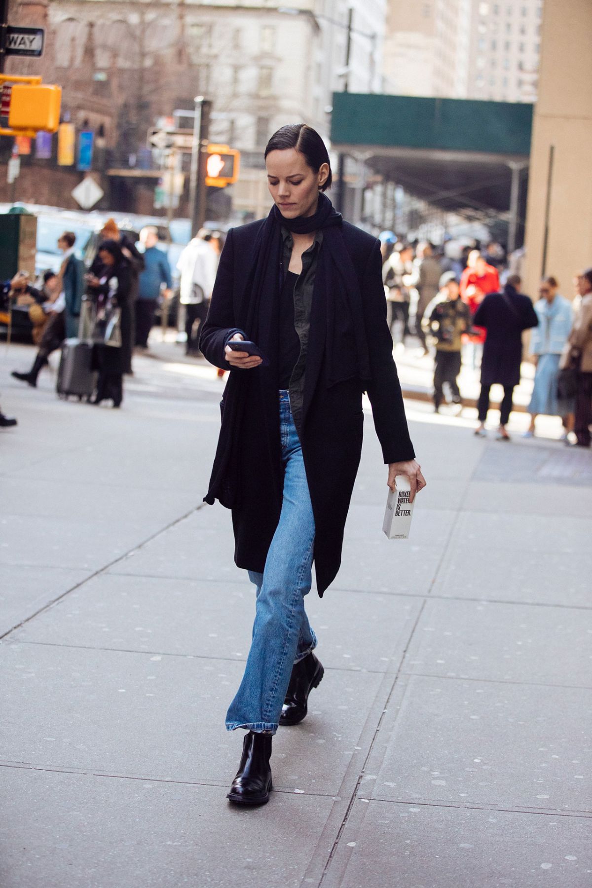 Freja Beha Erichsen Street Style at New York Fashion Week Fall-Winter 2020 by Melodie Jeng