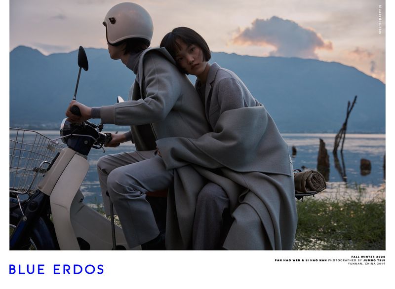 Pan Haowen & Haonan Li by Jumbo Tsui for Blue Erdos Fall-Winter 2020 Ad Campaign