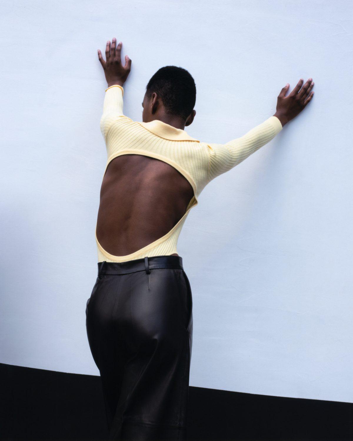 Bodysuit by Dodo Bar Or, Trousers by Joseph Golden Hue: Ana Barbosa by Auriane Defert for Also Journal September 2020