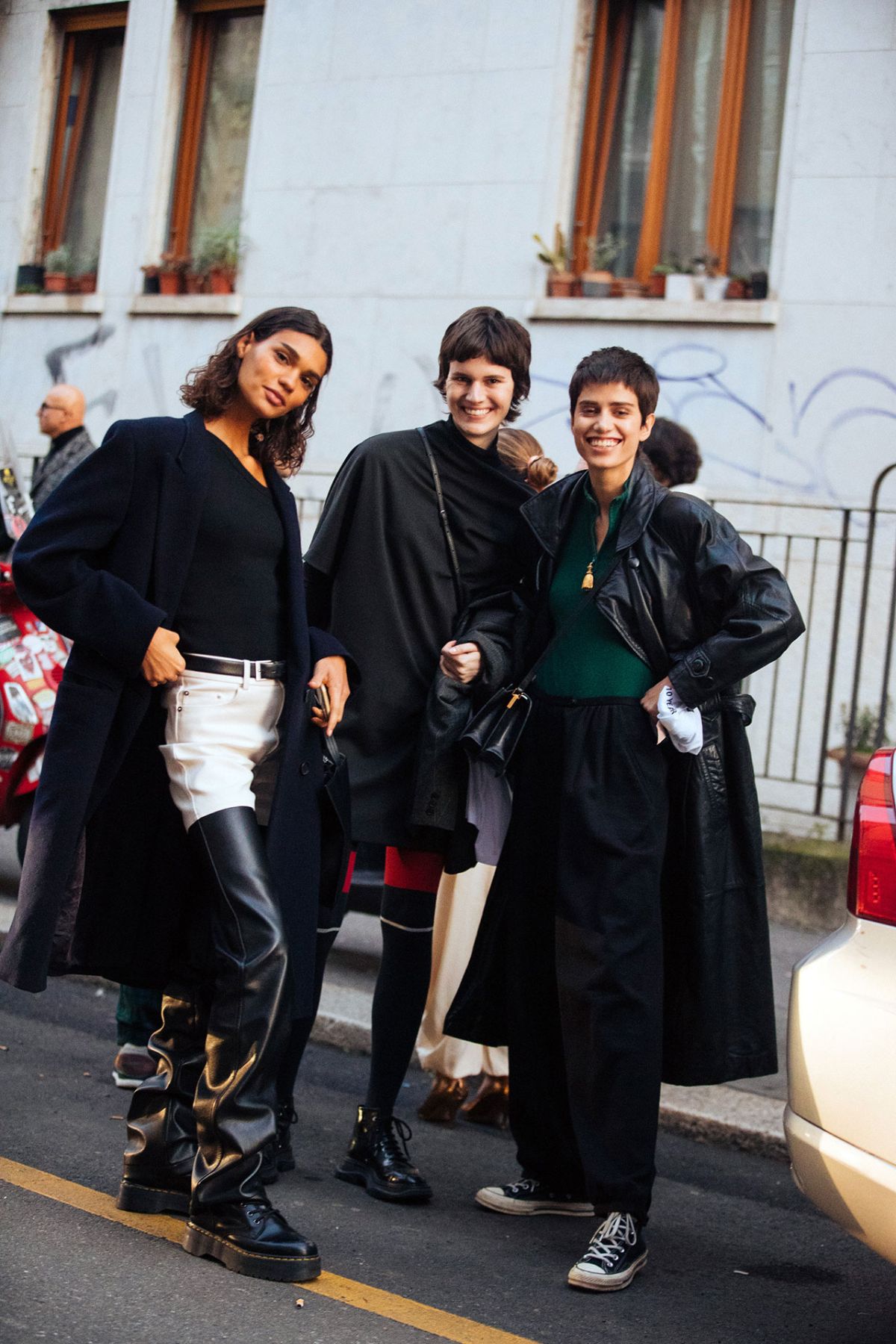 Barbara Valente, Jamily Wernke Meurer & Anna Herrera Street Style at Milan Fashion Week Fall-Winter 2020 by Melodie Jeng
